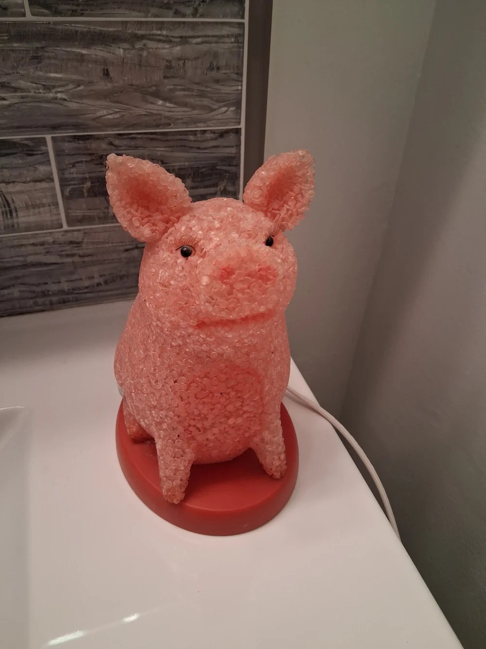 Pink Pig Home Accent Night Light - Decorative Pig Figurine